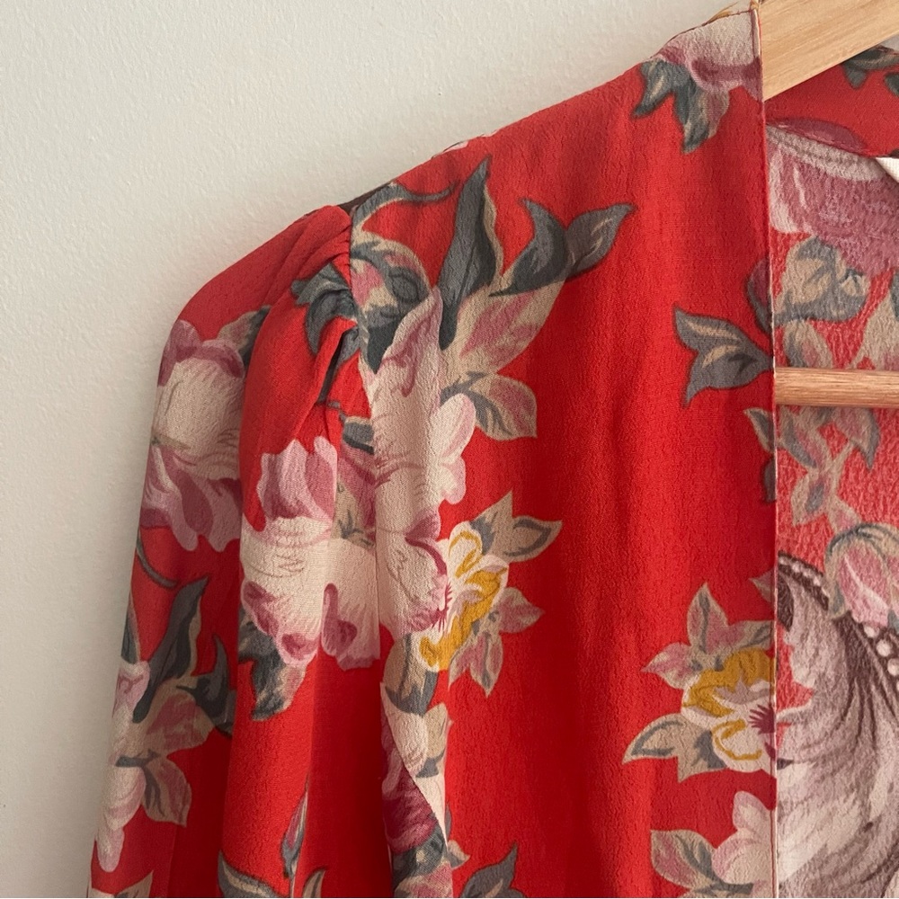 Rollas Delilah Floral Wrap Top In Rococo - Picture 6 of 10